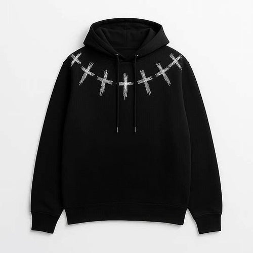 Rhinestone Cross Hoodie